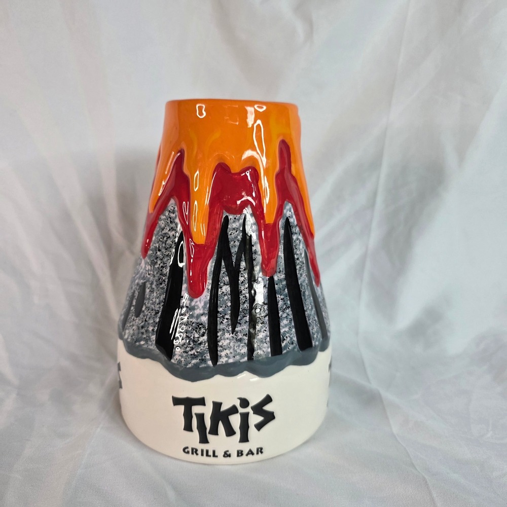 Limited Edition Tiki's Grill & Bar Volcano Mug Tiki Bar Ceramic Lava Cup